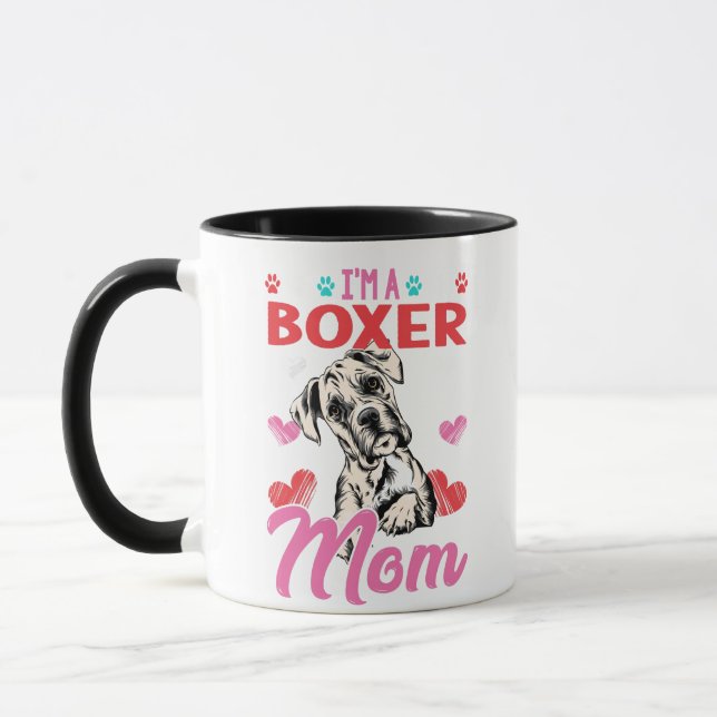 DOG LOVERS BOXER MOM GIFT MUG (Left)