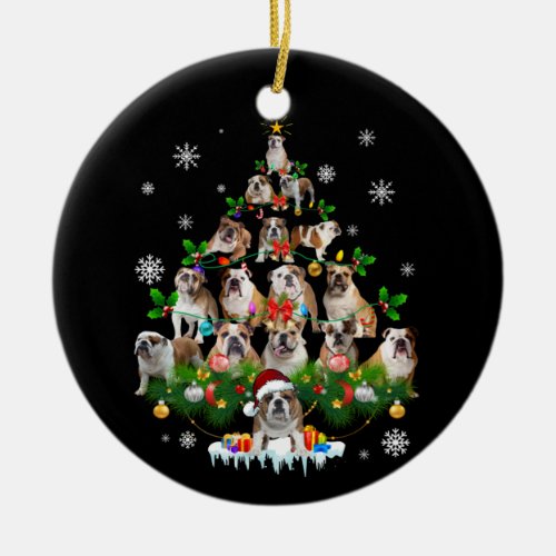 Dog Lovers  Bulldog Christmas Tree Ornaments