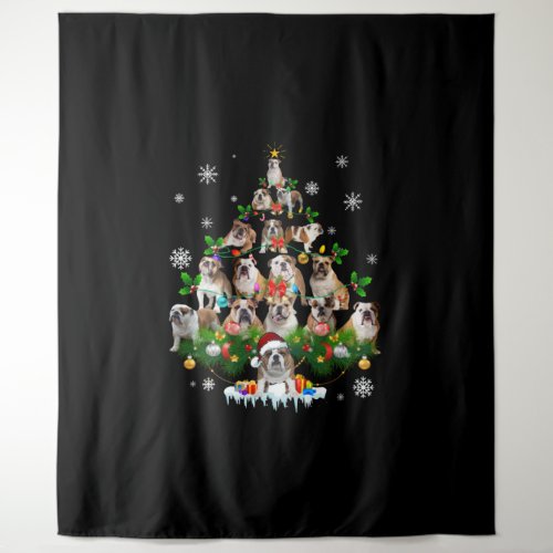 Dog Lovers  Bulldog Christmas Tree Ornaments Tapestry