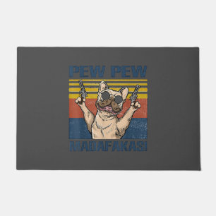 Dog Lovers Bulldog Pew Pew Madafakas Doormat