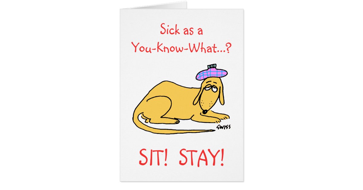 Dog Lovers Cartoon Get Well Greeting Card Zazzle Com