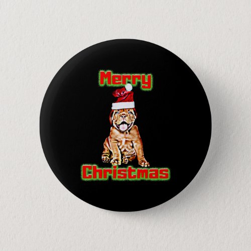 Dog Lovers christmas gift design Button