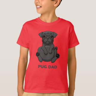 Dog Lovers Cute Fat Black Pug Dad T-Shirt