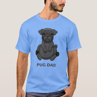 Dog Lovers Cute Fat Black Pug Dad T-Shirt