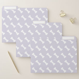 Dog Lovers - Cute Lavender Dog Bone Pattern File Folder