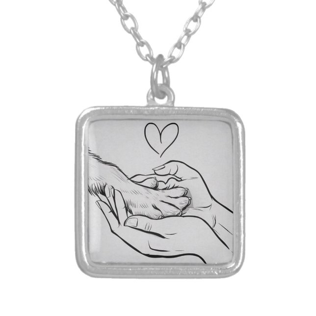Dog Lovers / Dog lovers Silver Plated Necklace (Front)