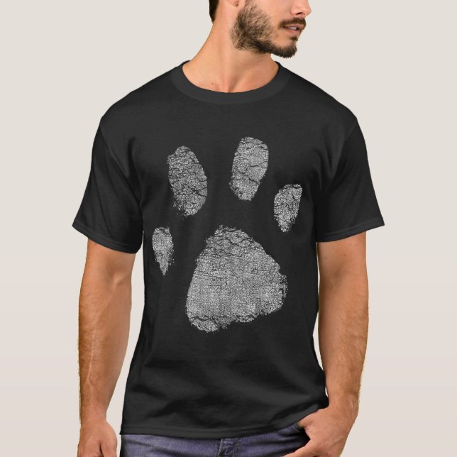 Dog Lovers Dog Paw Print Dog Mom Dad T-Shirt (Front)