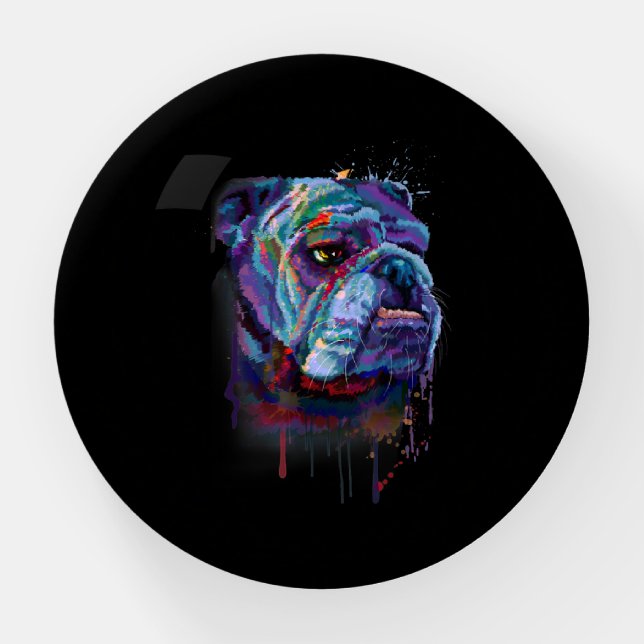 Dog Lovers | English Bulldog Gift English Bulldog Paperweight (Front)
