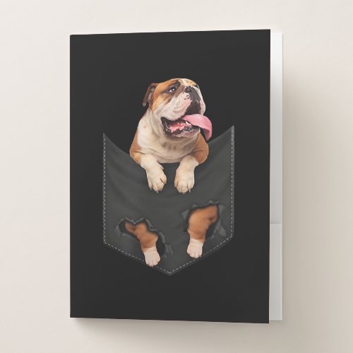 Dog Lovers  English Bulldog In Your Pocket Dogs Pocket Folder