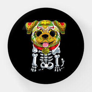 Dog Lovers    Funny Halloween With Bulldog Skull Paperweight