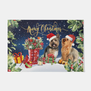 Dog Lovers Gift, Holiday Doormat, Winter Decor Doormat