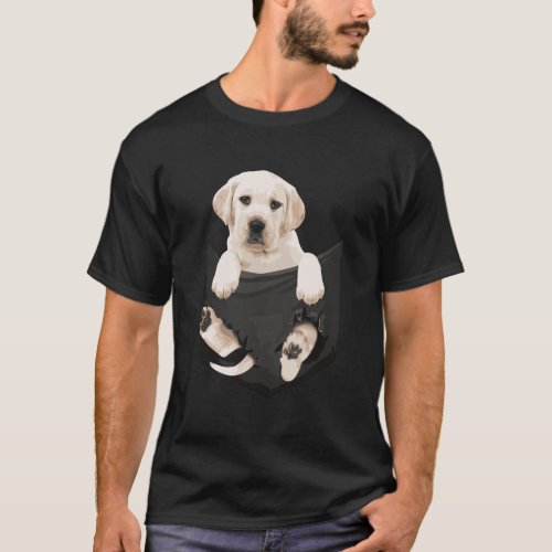 Dog Lovers Gifts White Lab In Pocket Funny Dog Fac T_Shirt