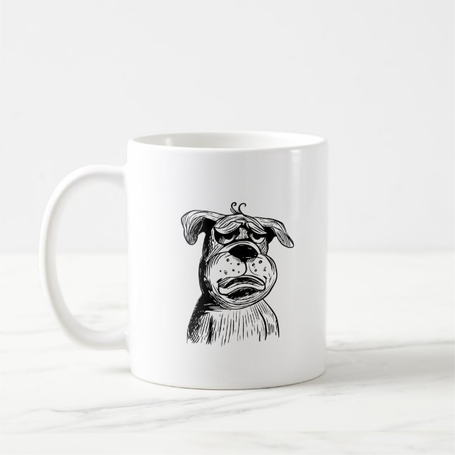 Dog Lovers Mug, Funny Pitbull Coffee Mug (Left)