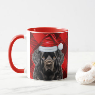 Dog Lover's Newfoundland Holiday Buffalo Plaid Mug