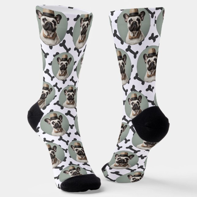 Dog Lovers One Photo Fun Pet Socks (Angled)