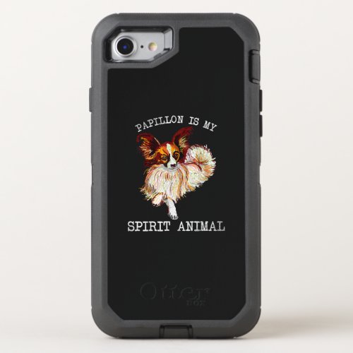 Dog Lovers  Papillon Is My Spirit Animal OtterBox Defender iPhone SE87 Case