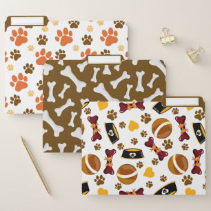 Dog Lovers Pattern File Folder