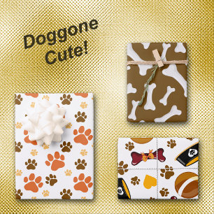 Dog Lovers Pattern Wrapping Paper Sheets