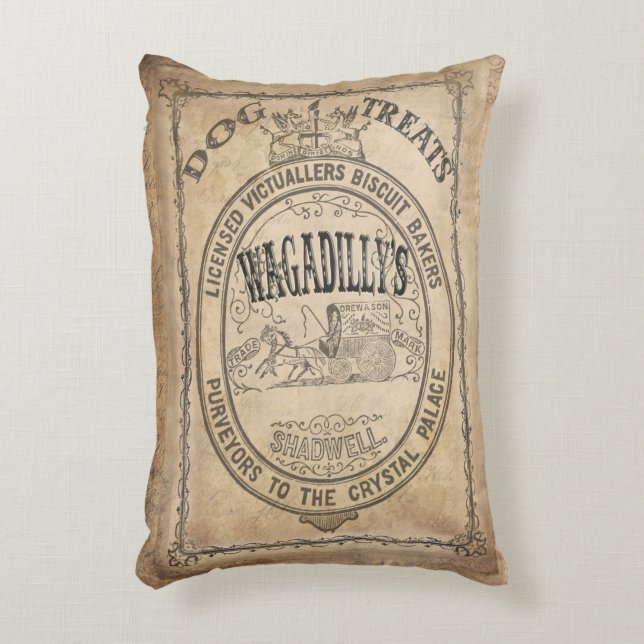 Dog Lovers Primitive grungy rustic antique Pillow (Front(Vertical))