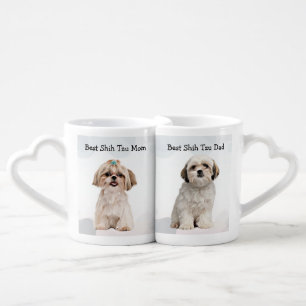Dog Lovers Shih Tzu Best Mom, Best Dad Coffee Mug Set
