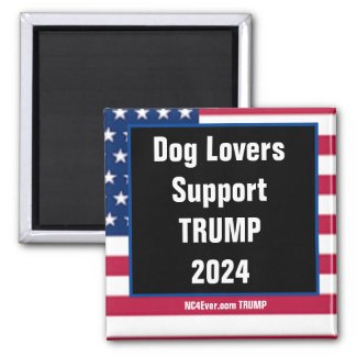 Dog Lovers Support TRUMP 2024 magnet