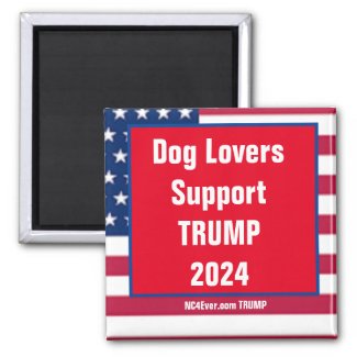 Dog Lovers Support TRUMP 2024 magnet