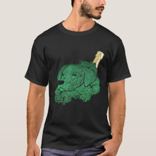Dog Lovers Wine Bottle Animal Animals Wine Glas T-Shirt