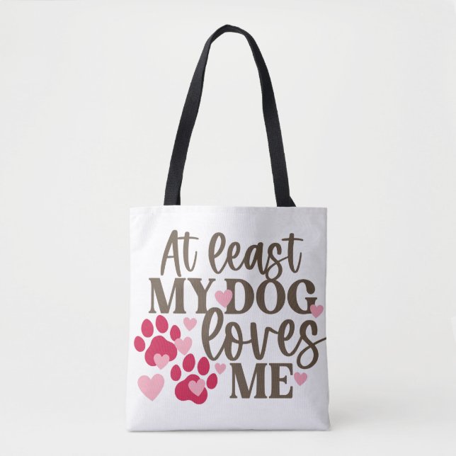 DOG LOVES ME TOTE BAG (Front)