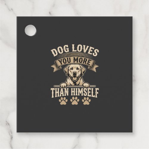 Dog Loves You More Than Himself Vintage Favor Tags