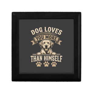 Dog Loves You More Than Himself Vintage Gift Box