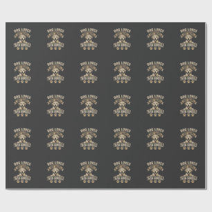 Dog Loves You More Than Himself Vintage Wrapping Paper