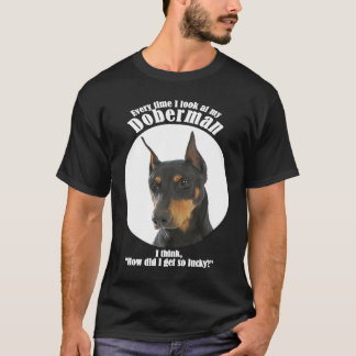 dog Lucky Doberman T-Shirt
