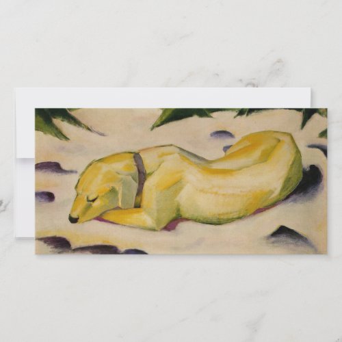 Dog Lying in the Snow by Franz Marc Card