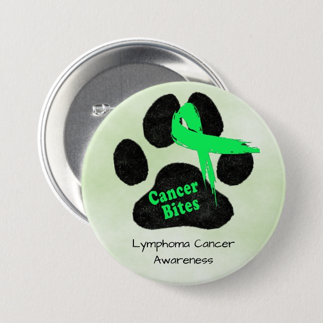 Dog Lymphoma Cancer Awareness Button (Front & Back)
