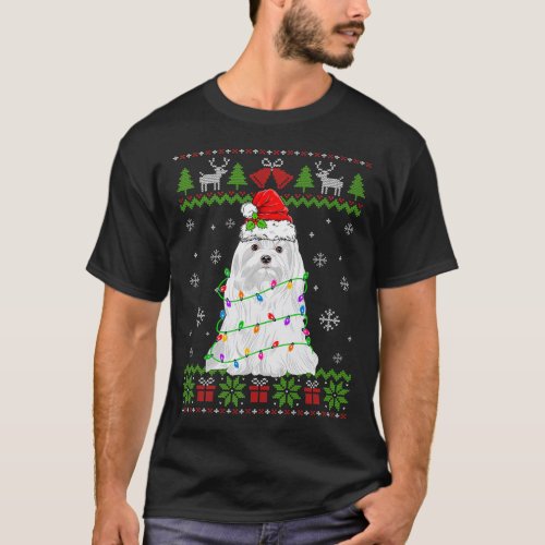 Dog Maltese Christmas Ugly Sweater Dog Lover