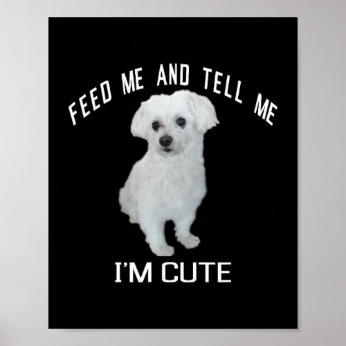 Dog Maltese Cute Maltese Dog Funny Quote Puppy Mal Poster