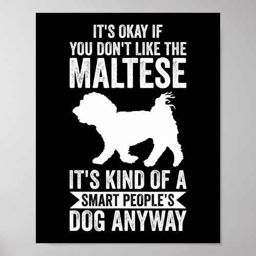 Dog Maltese Just A Boy Who Loves Maltese Quote Men Poster