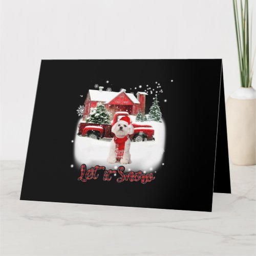 Dog Maltese Merry Christmas Maltese Reindeer Elf S Card