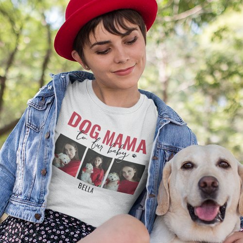 Dog Mama  3 Photo Collage T_Shirt