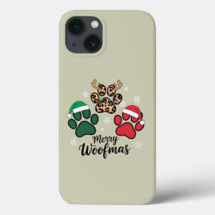 Dog Mama Christmas Merry Woofmas Dog Lover Xmas iPhone 13 Case