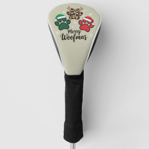 Dog Mama Christmas Merry Woofmas Dog Lover Xmas Golf Head Cover