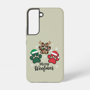 Dog Mama Christmas Merry Woofmas Dog Lover Xmas Samsung Galaxy S22 Case