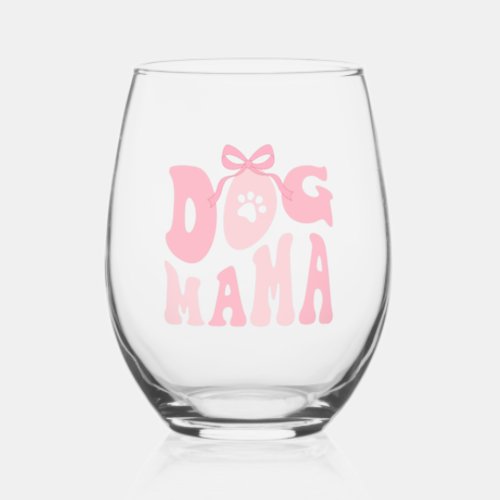 Dog Mama Glass Gift for Dog Mom Dog Lover