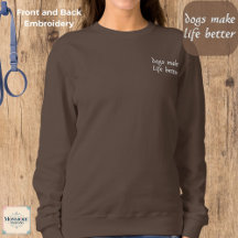 Dog Mama Modern Embroidered Shirt