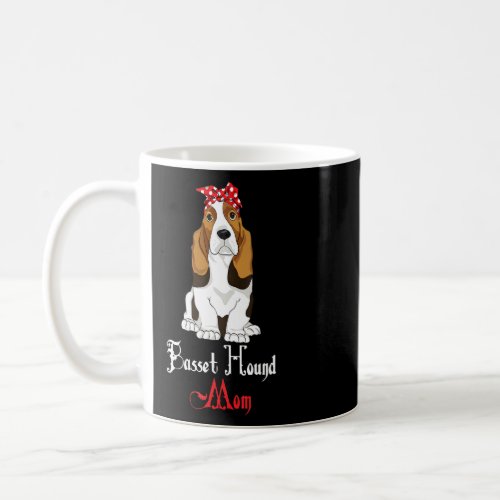 Dog Mama Puppy Mom Basset Hound  Coffee Mug