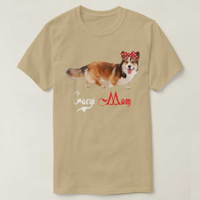 Dog Mama Puppy Mom Corgi  T-Shirt (Design Front)