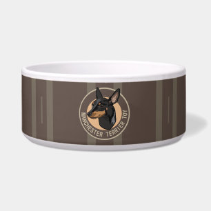 Dog manchester terrier toy bowl