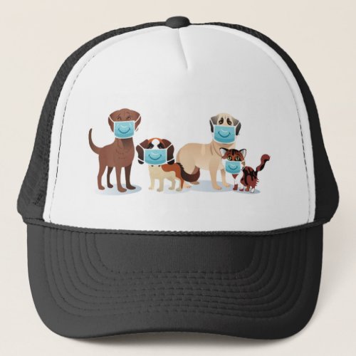 dog_mask trucker hat
