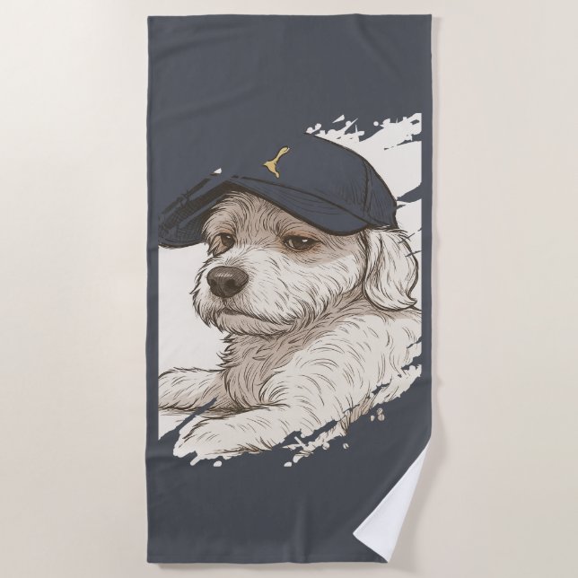 Dog Max Beach Towel (Front)