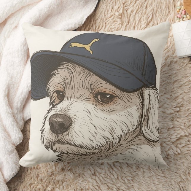 Dog Max Throw Pillow (Blanket)